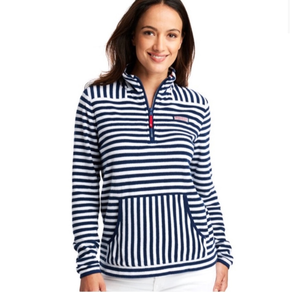 Striped Terry Relaxed VV Shep Shirt - M